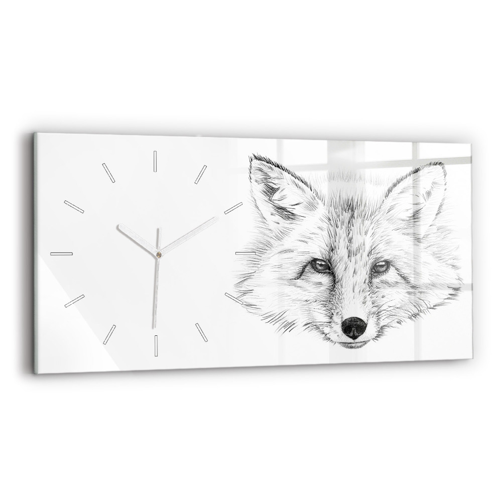 Vízszintes üvegóra 60x30 Vektoros rókafej