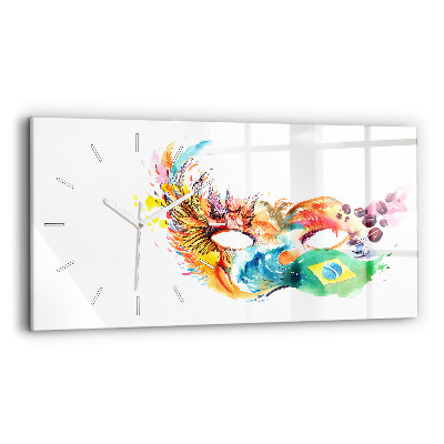 Üvegóra vízszintesen 60x30 Kultúra - brazil zászló