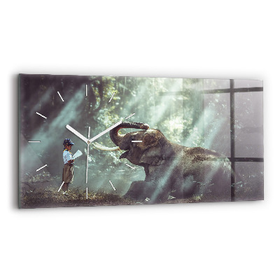 Üvegóra vízszintesen 60x30 Egy fiú könyvet olvas