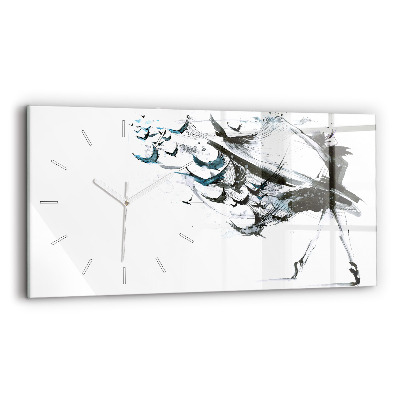 Vízszintes üvegóra 60x30 Balettet táncoló nő