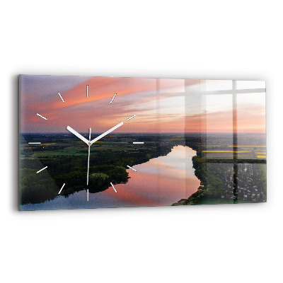 Négyszögletes üvegóra vízszintesen 60x30 Légifelvételek A Tóra