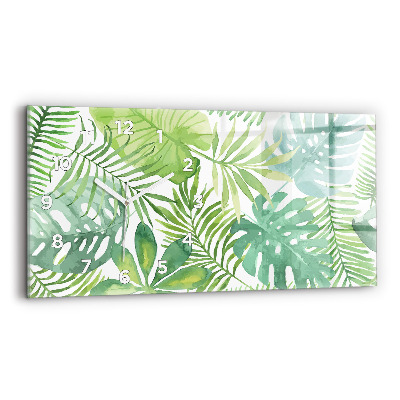Üvegóra vízszintesen 60x30 Zöld levelek