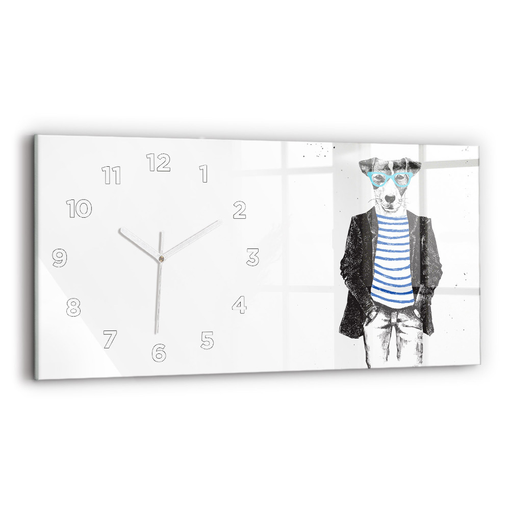 Üvegóra vízszintesen 60x30 Kutya emberi testben