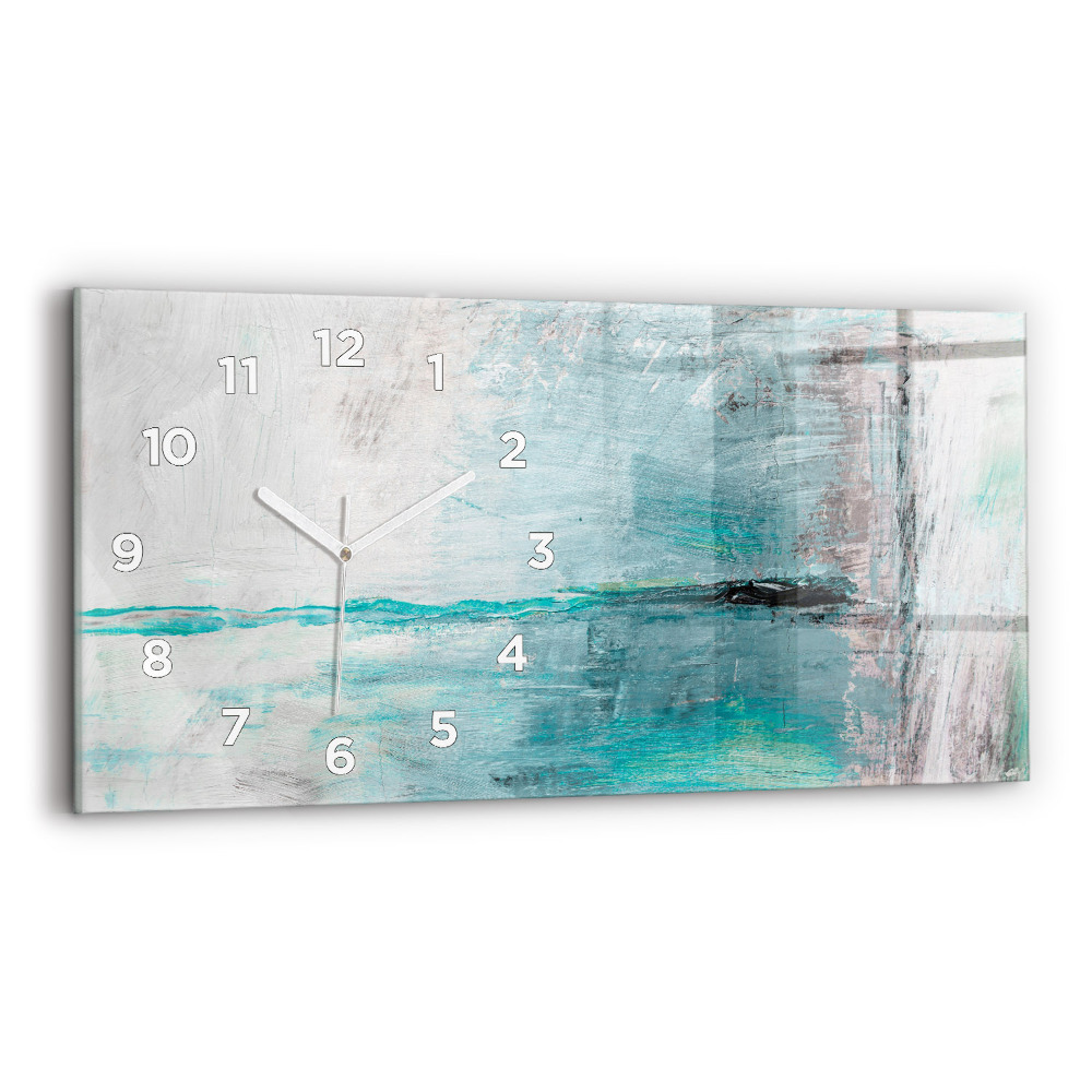 Vízszintes üvegóra 60x30 Olaj textúra absztrakt