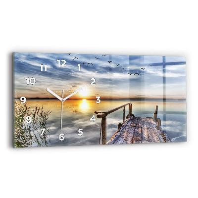 Üvegóra vízszintesen 60x30 Naplemente tó