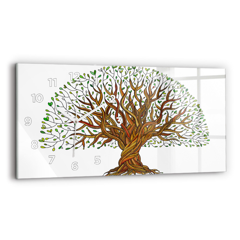 Négyszögletes üvegóra vízszintesen 60x30 Fák gyökerei