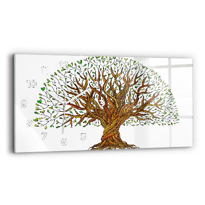 Négyszögletes üvegóra vízszintesen 60x30 Fák gyökerei