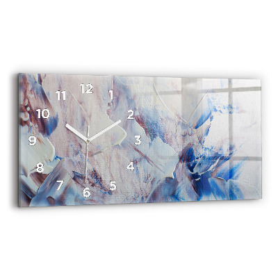 Négyszögletes üvegóra vízszintesen 60x30 Absztrakt festék textúra