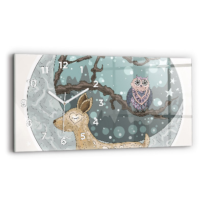 Üvegóra vízszintesen 60x30 Éjszakai állatok Hold