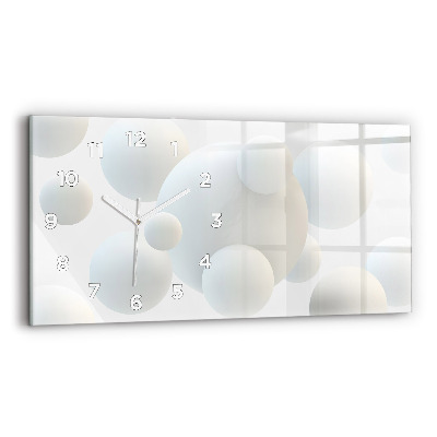 Négyszögletes üvegóra vízszintesen 60x30 Labdák absztrakt
