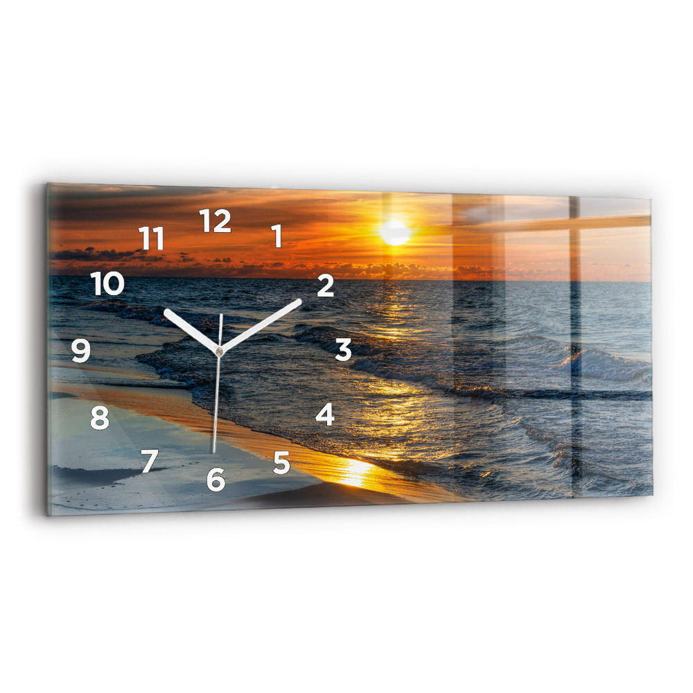 Négyszögletes üvegóra vízszintesen 60x30 Władysławowo Balti-tenger