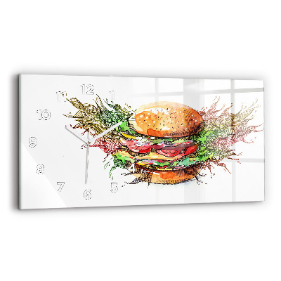 Vízszintes üvegóra 60x30 XXL sajtburger