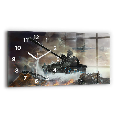 Négyszögletes üvegóra vízszintesen 60x30 Tank