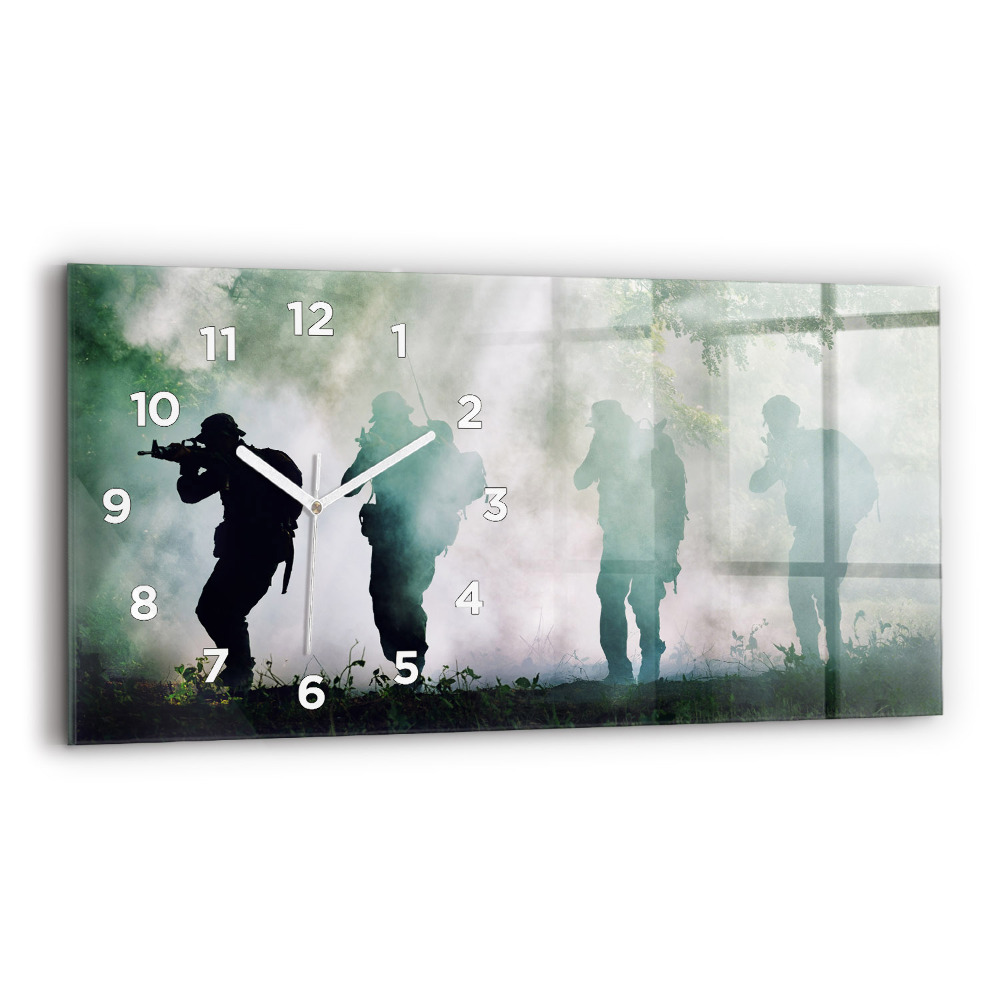 Üvegóra vízszintesen 60x30 Katonák az erdőben