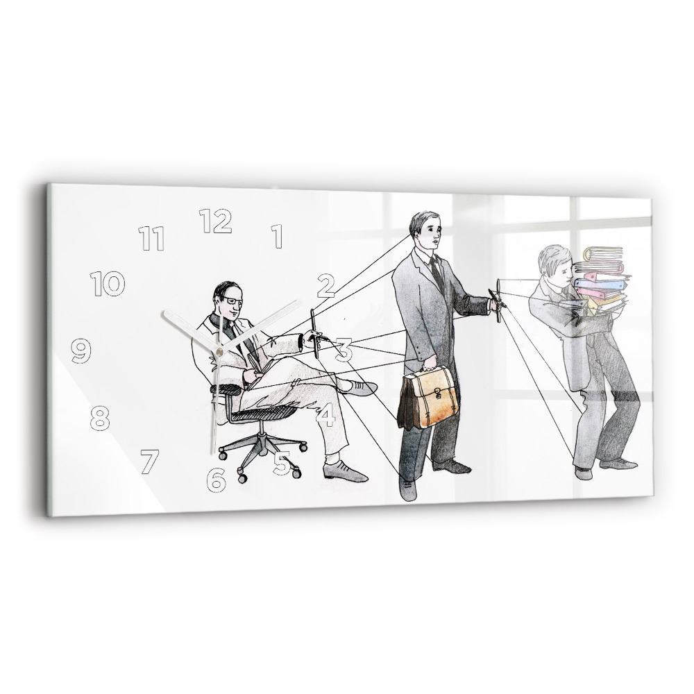 Üvegóra vízszintesen 60x30 Marionett emberek