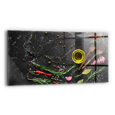 Vízszintes üvegóra 60x30 Fűszerek a pulton