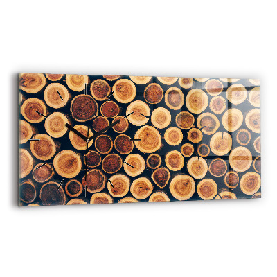 Vízszintes üvegóra 60x30 Fa