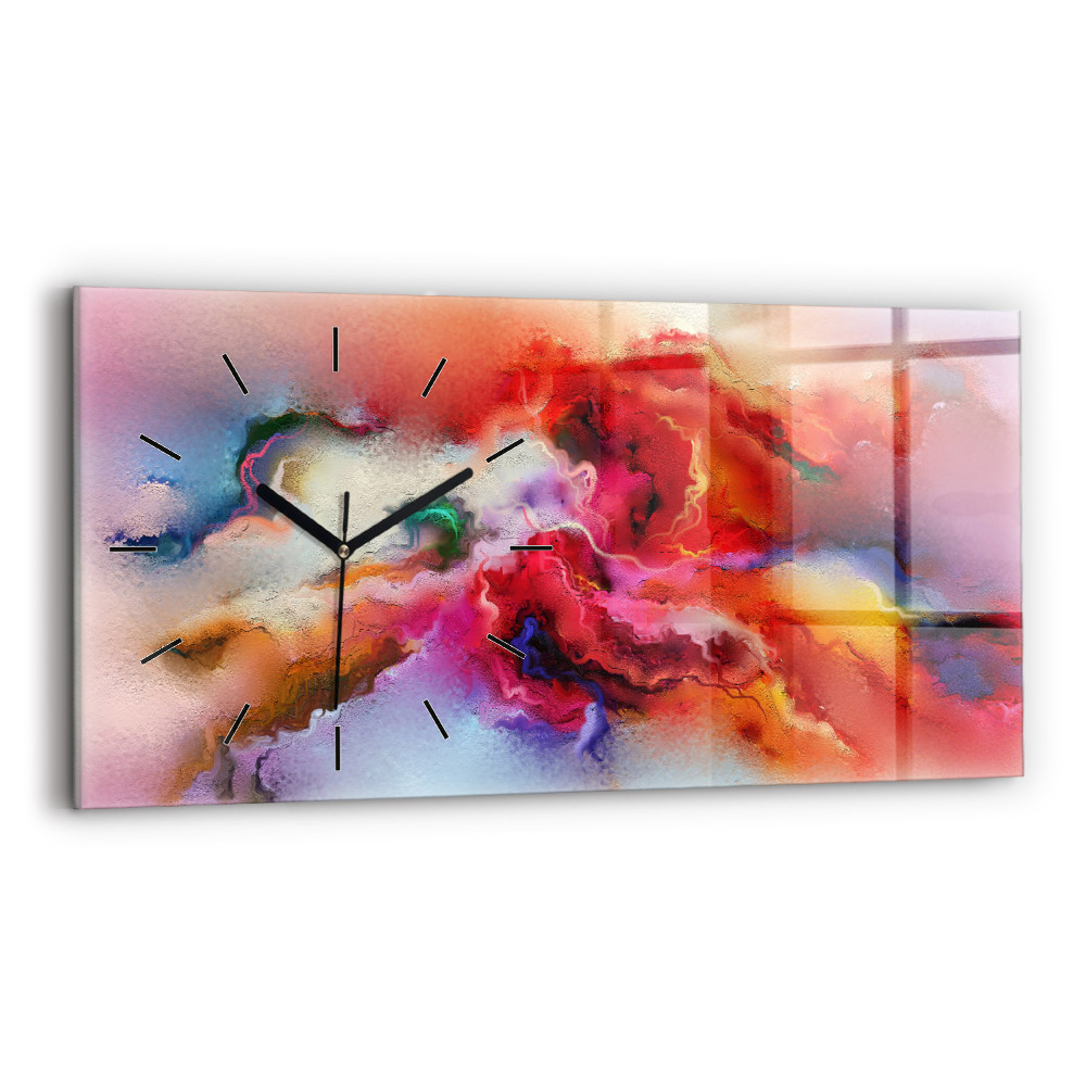 Négyszögletes üvegóra vízszintesen 60x30 Kiömlött festék