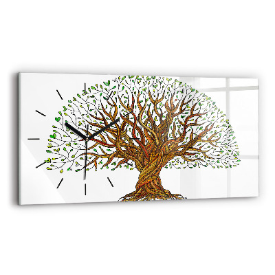 Négyszögletes üvegóra vízszintesen 60x30 Fák gyökerei