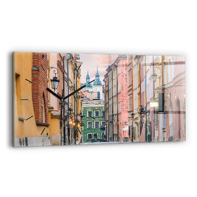 Vízszintes üvegóra 60x30 Varsó óvárosa