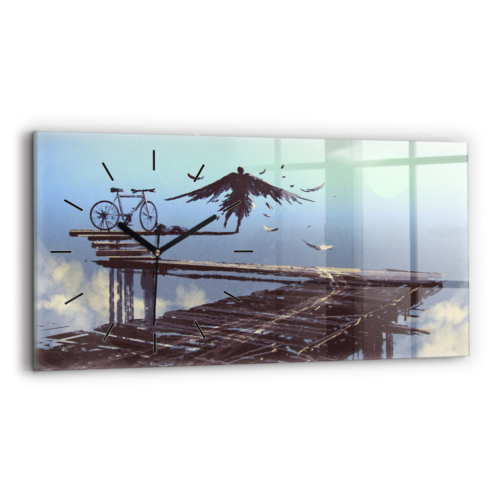 Üvegóra vízszintesen 60x30 Angyal kerékpár