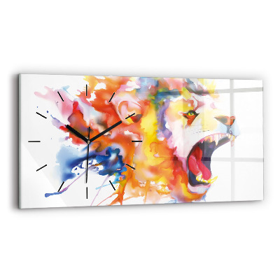 Üvegóra vízszintesen 60x30 Oroszlán akvarell