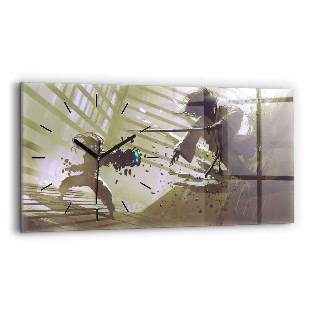 Üvegóra vízszintesen 60x30 Harc robot és szamuráj között