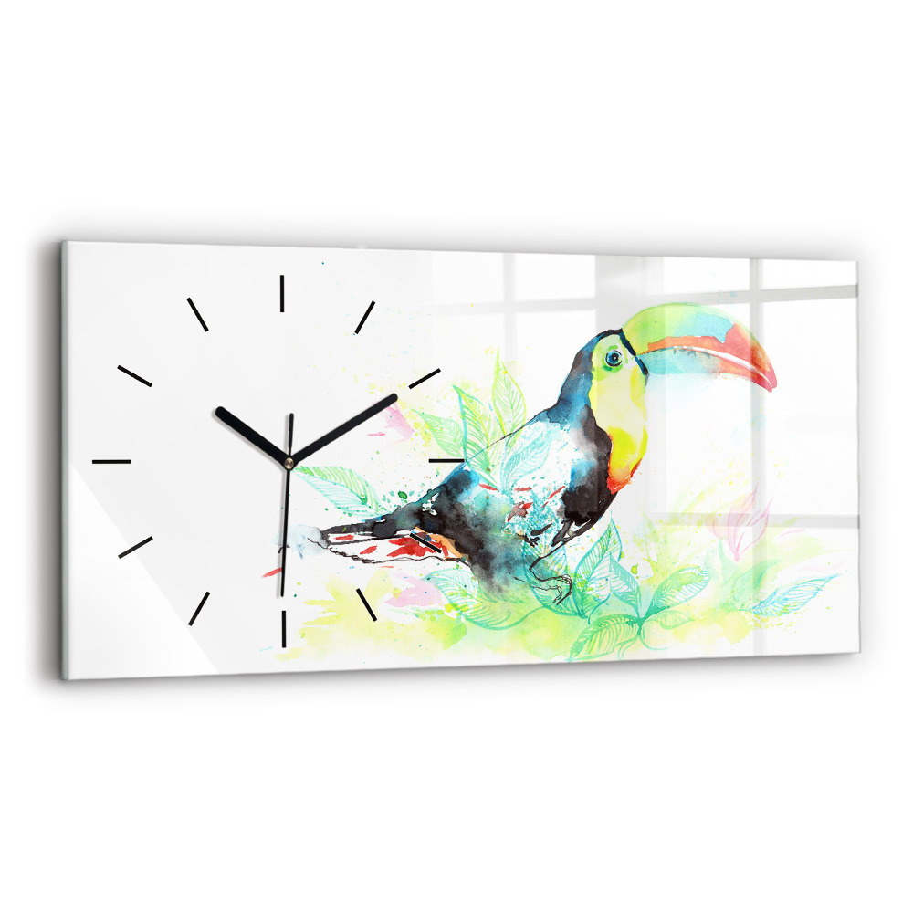 Vízszintes üvegóra 60x30 Tukán a fűben