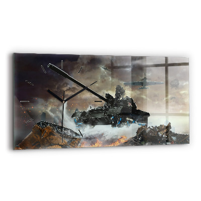 Négyszögletes üvegóra vízszintesen 60x30 Tank