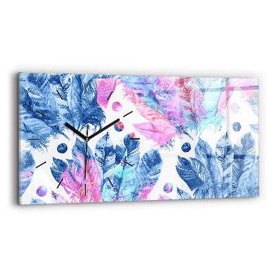 Vízszintes üvegóra 60x30 Színes tollak