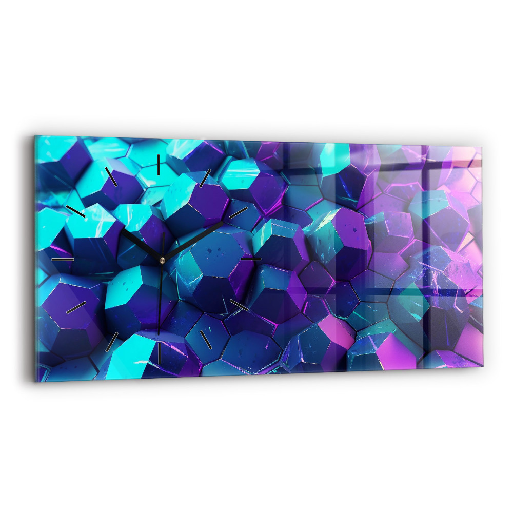 Vízszintes üvegóra 60x30 Geometrikus formák