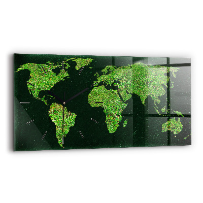 Üvegóra vízszintesen 60x30 Füves világtérkép