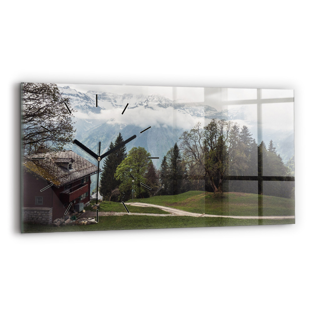 Vízszintes üvegóra 60x30 Hegyi kilátás