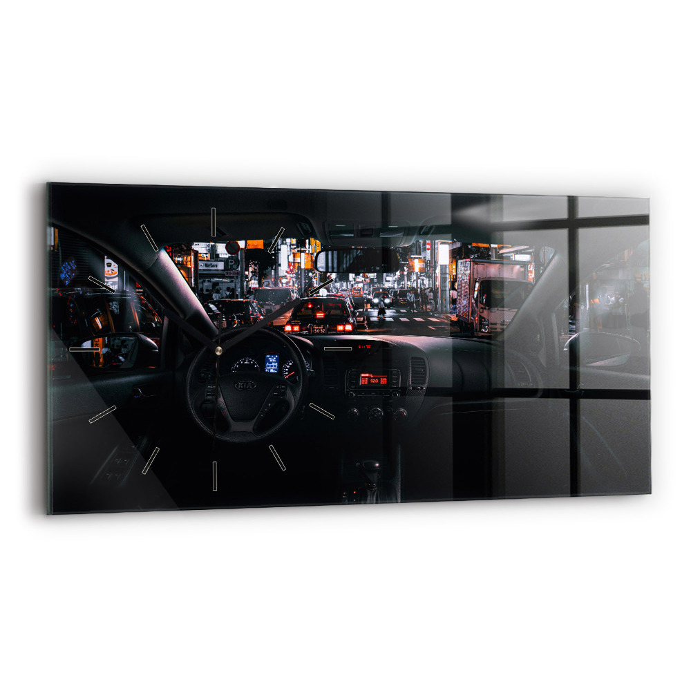 Vízszintes üvegóra 60x30 Autó Tokióban