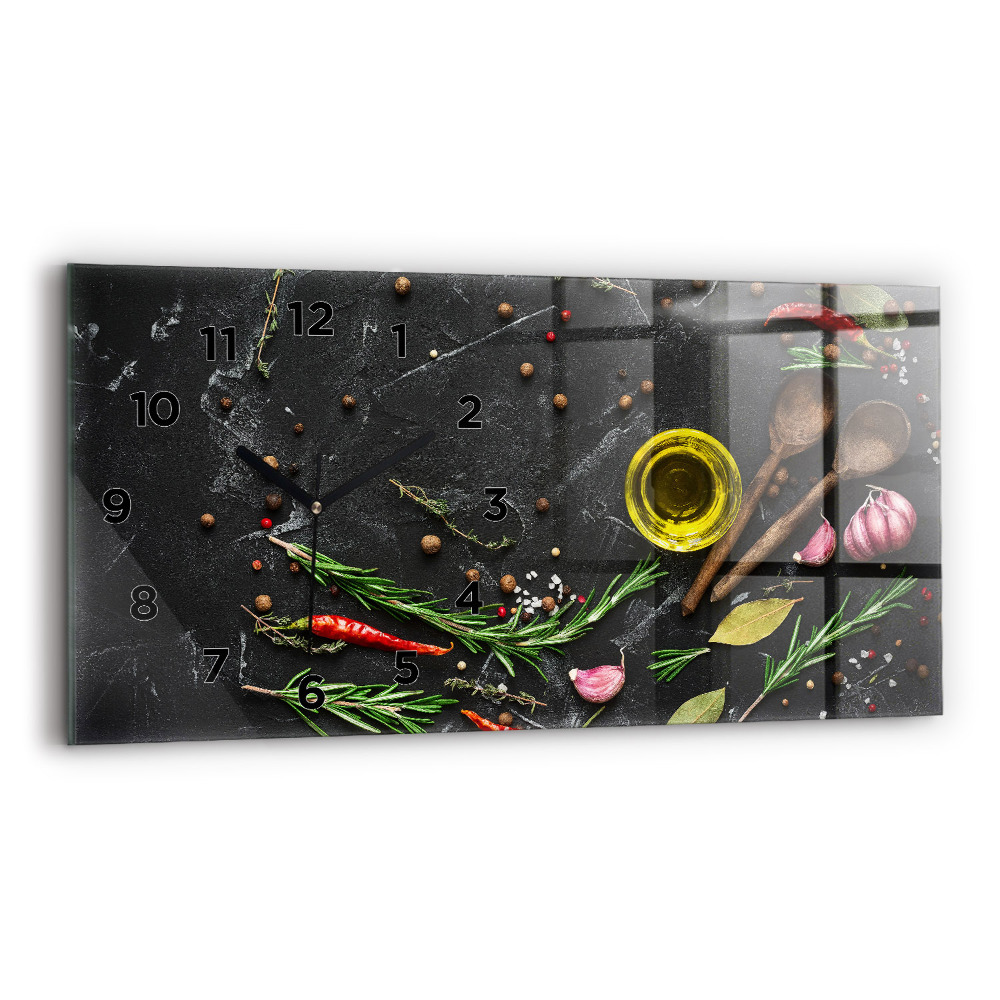Vízszintes üvegóra 60x30 Fűszerek a pulton