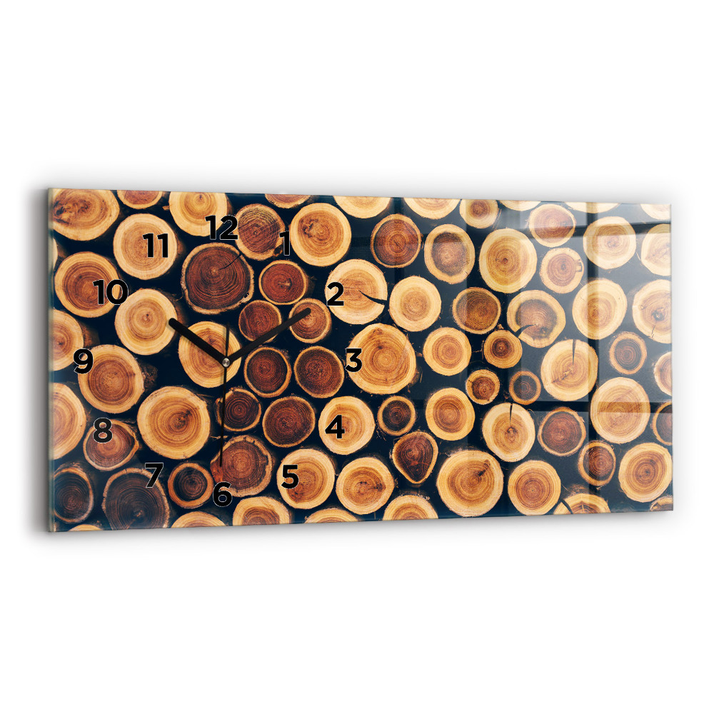 Vízszintes üvegóra 60x30 Fa