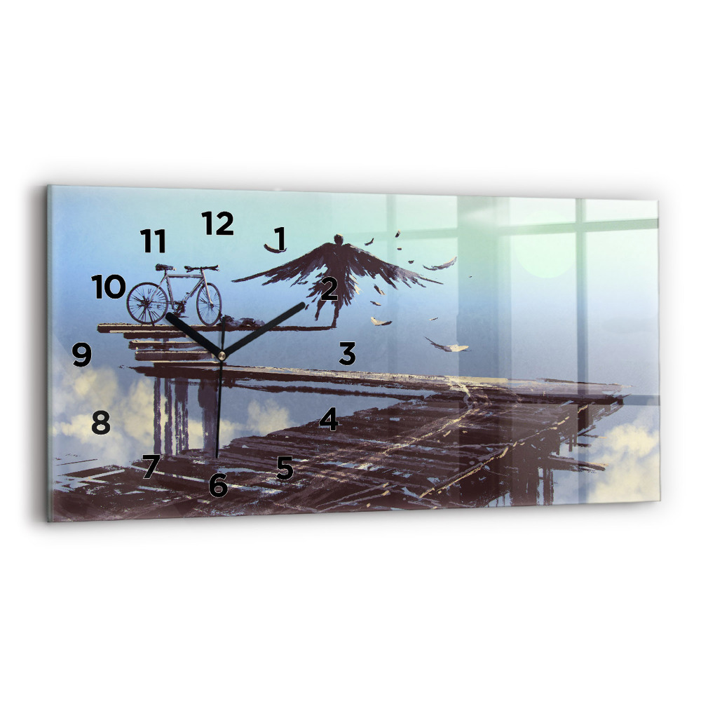 Üvegóra vízszintesen 60x30 Angyal kerékpár