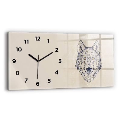 Üvegóra vízszintesen 60x30 Farkas fej