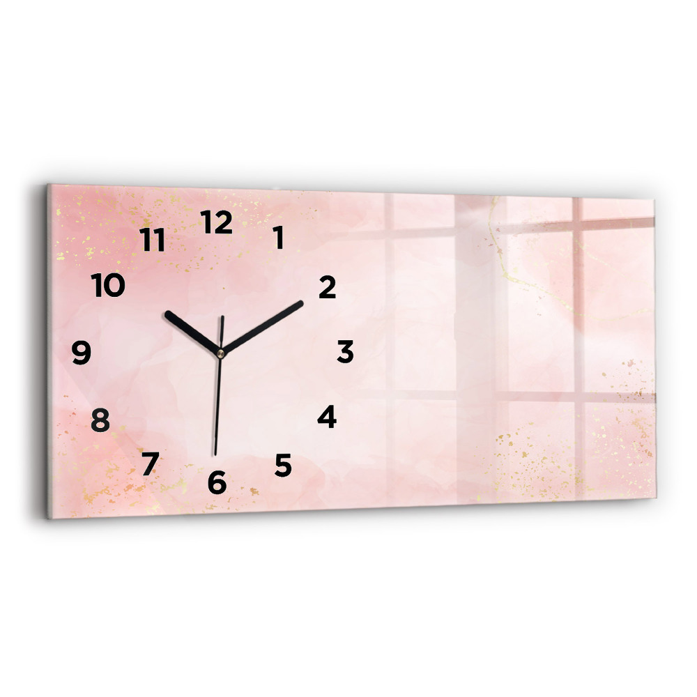 Vízszintes üvegóra 60x30 Rózsaszín márvány