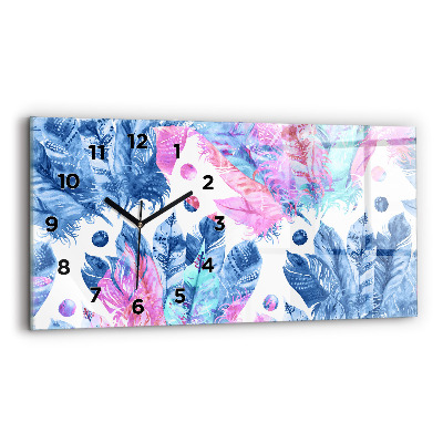 Vízszintes üvegóra 60x30 Színes tollak