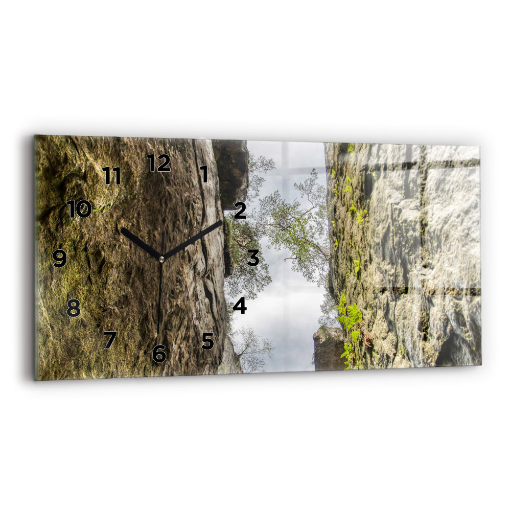 Négyszögletes üvegóra vízszintesen 60x30 Sziklaváros a Cseh Köztársaságban