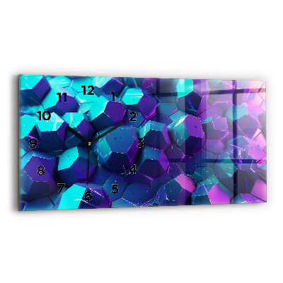 Vízszintes üvegóra 60x30 Geometrikus formák