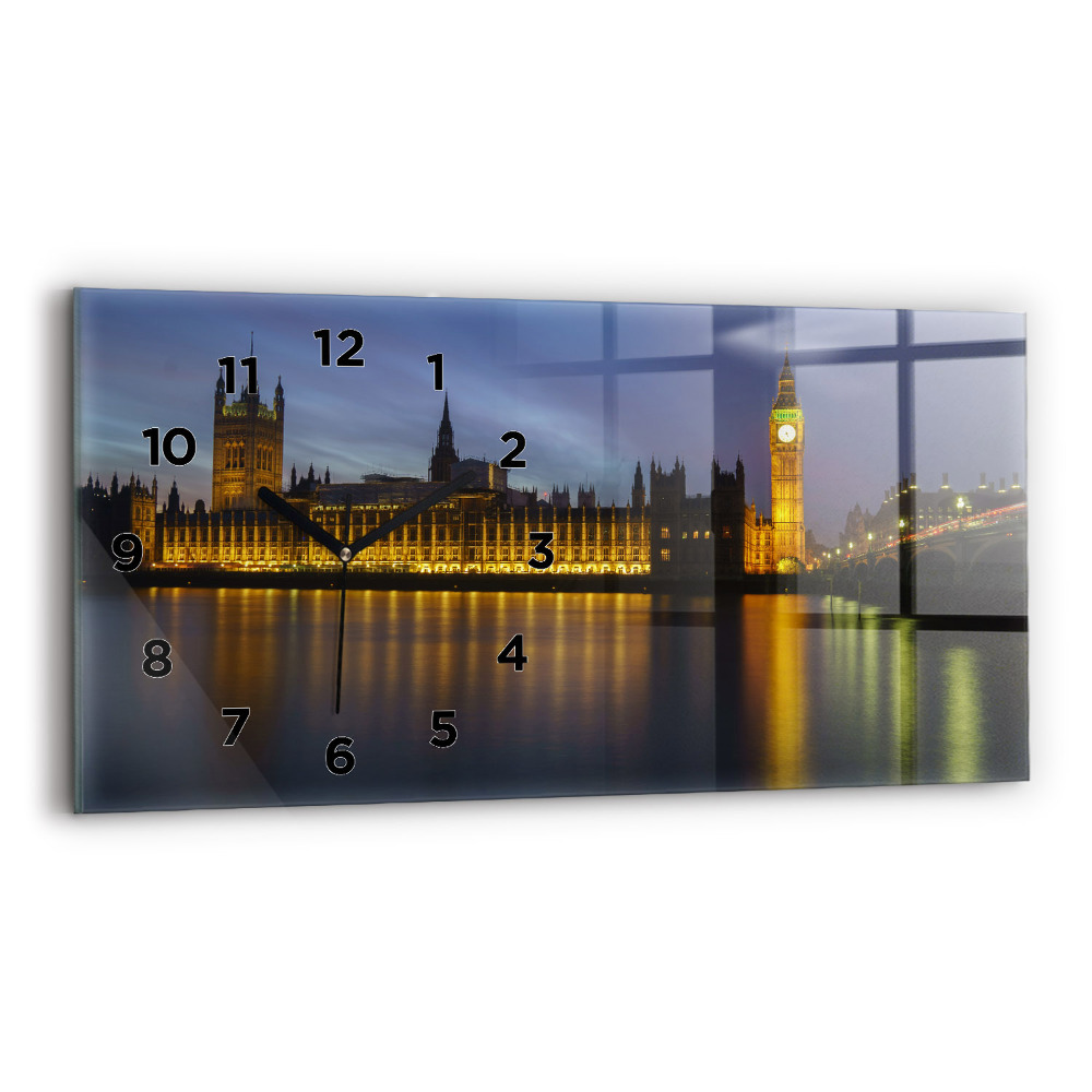 Négyszögletes üvegóra vízszintesen 60x30 Winchester-palota Londonban