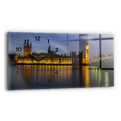 Négyszögletes üvegóra vízszintesen 60x30 Winchester-palota Londonban