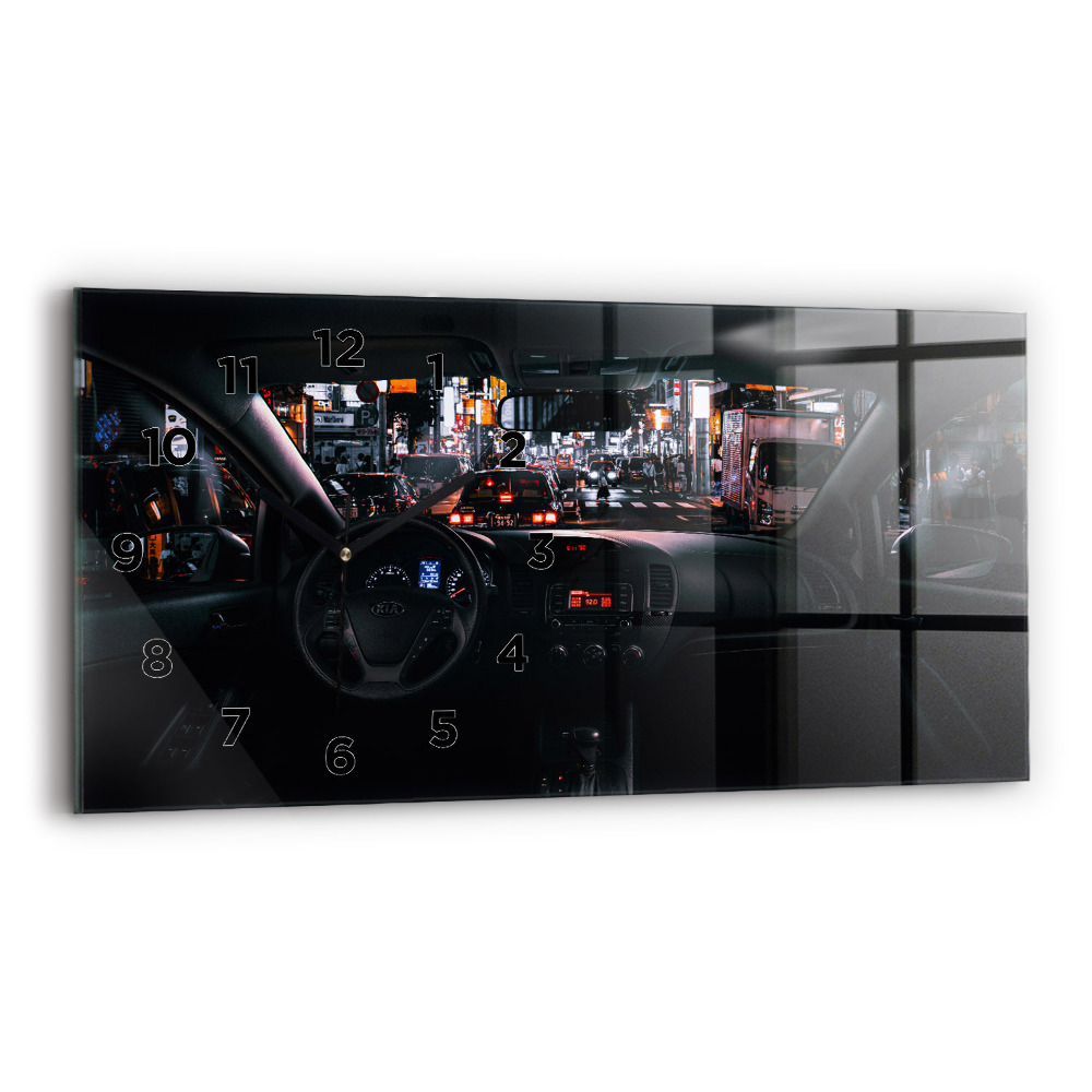Vízszintes üvegóra 60x30 Autó Tokióban