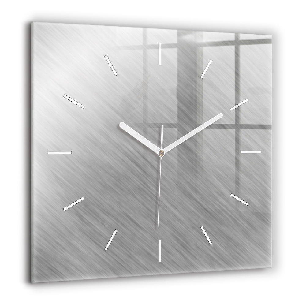 Négyzet alakú üvegóra 60x60 Fém fal