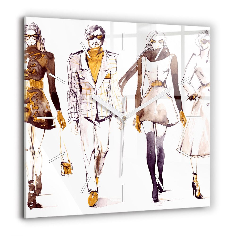 Négyzetes üvegóra 60x60 Nő és férfi