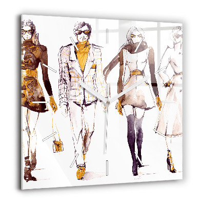 Négyzetes üvegóra 60x60 Nő és férfi