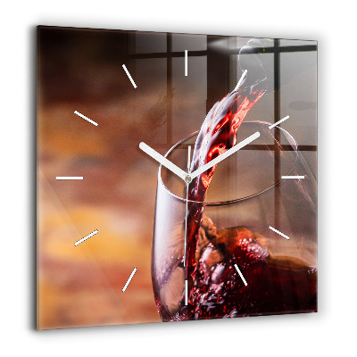 Szögletes fali üvegóra 60x60 Pohár vörösbor