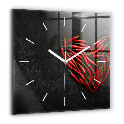 Négyzetes üvegóra 60x60 Borsmentából készült szív